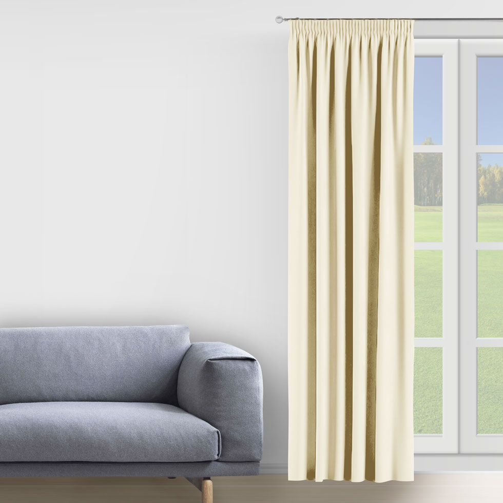

Комплект штор Decorator 2 шт 200х275 молочный микровелюр на тесьме D002
