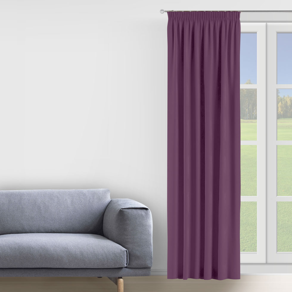 

Комплект штор Decorator 2 шт 200х275 фиолетовый микровелюр на тесьме D056