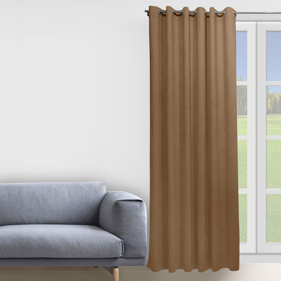 

Штора Decorator 250х258 коричневый микровелюр на люверсах D042
