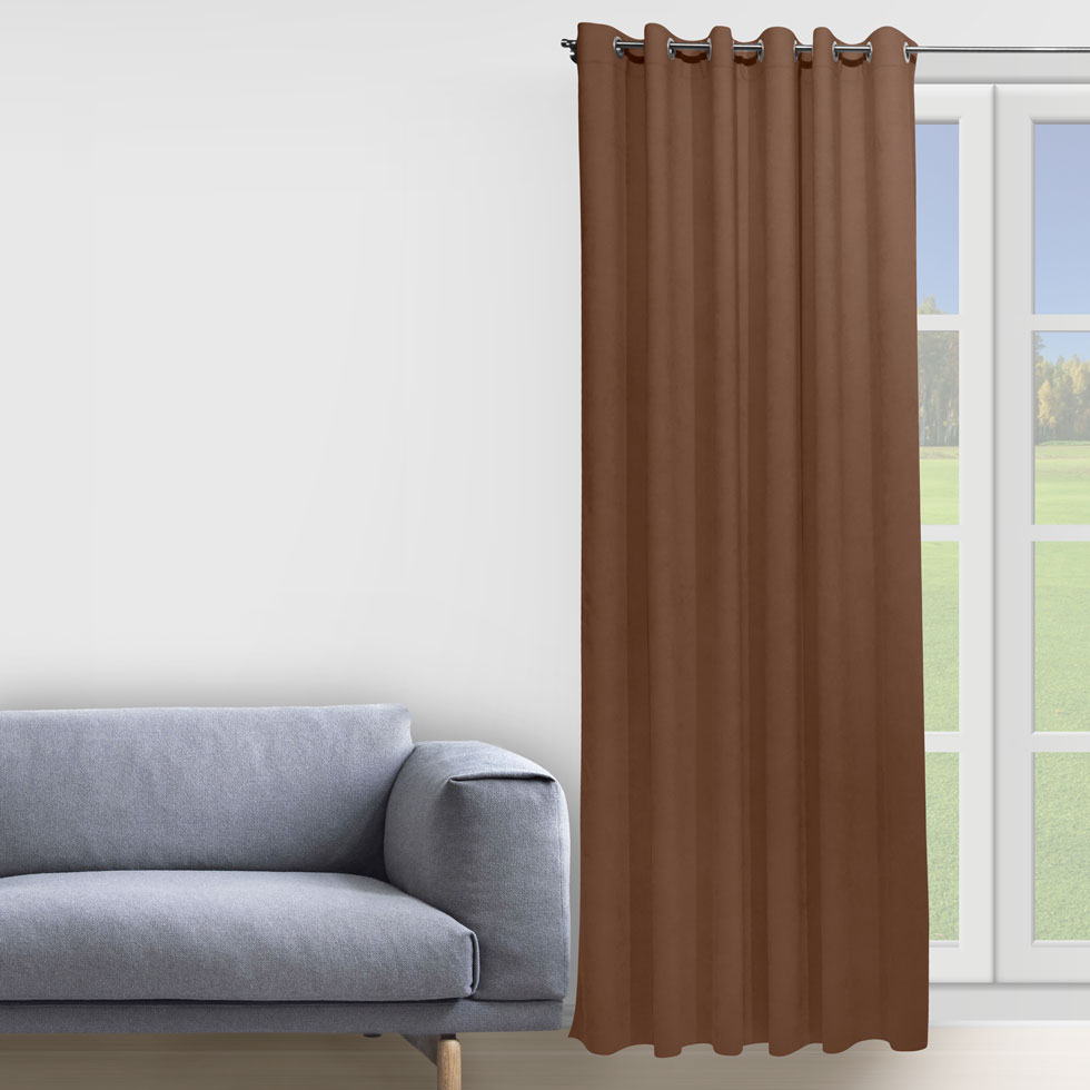 

Штора Decorator 300х258 мокко микровелюр на люверсах D046