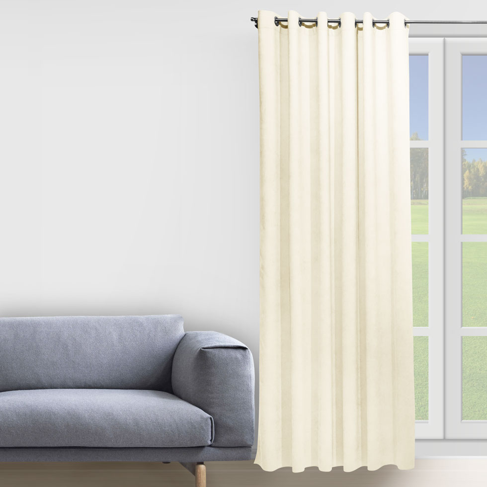 

Штора Decorator 300х258 молочный микровелюр на люверсах D002