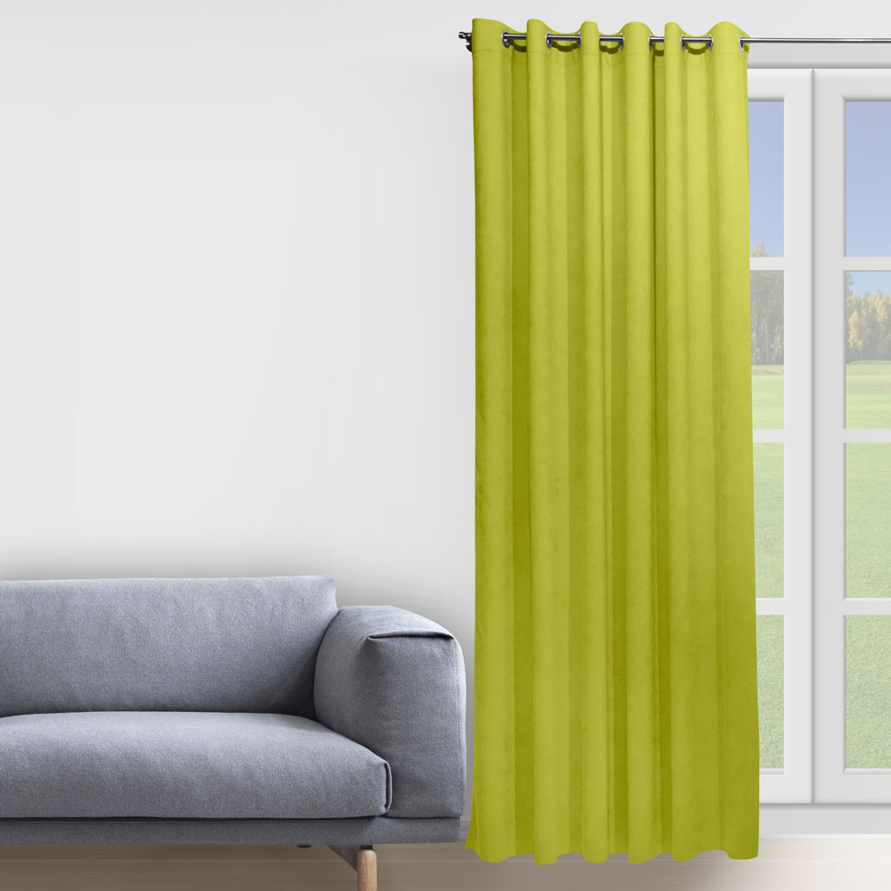 

Штора Decorator 250х258 оливковый микровелюр на люверсах D031