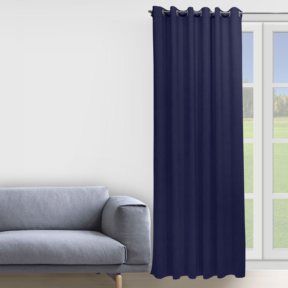 

Штора Decorator 300х258 темно-синий микровелюр на люверсах D014