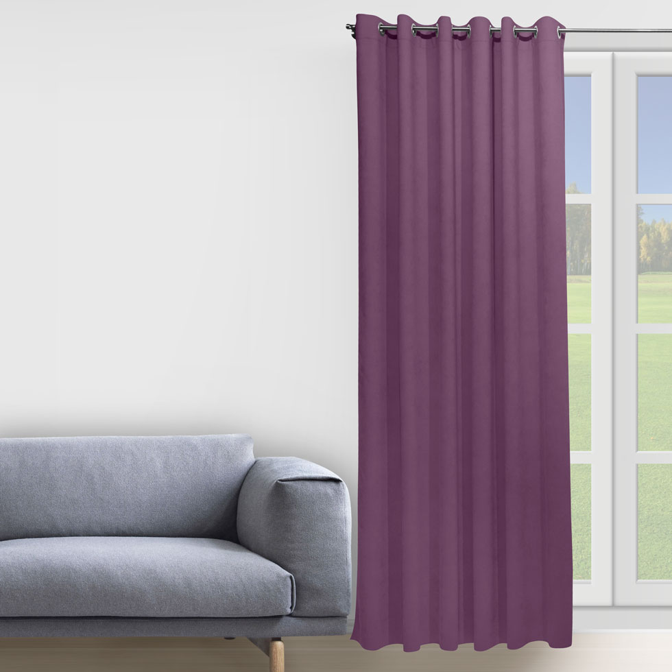 

Комплект штор Decorator 2 шт 200х258 фиолетовый микровелюр на люверсах D056