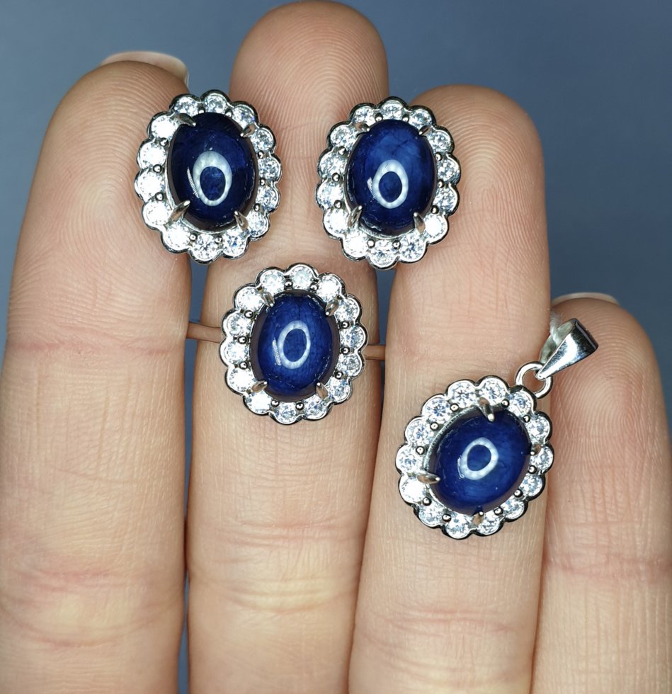 

Сережки серебряные с чёрной звездой 6,9 г