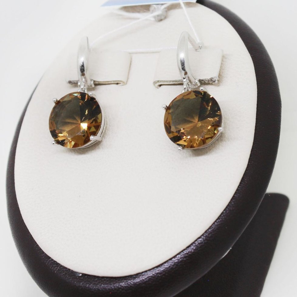 

Сережки серебряные с султанитом 8,7 г