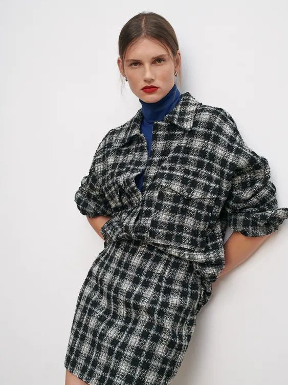 

Юбка Zara 4886-043-811  Черная с серым, Юбка Zara 4886-043-811 S Черная с серым