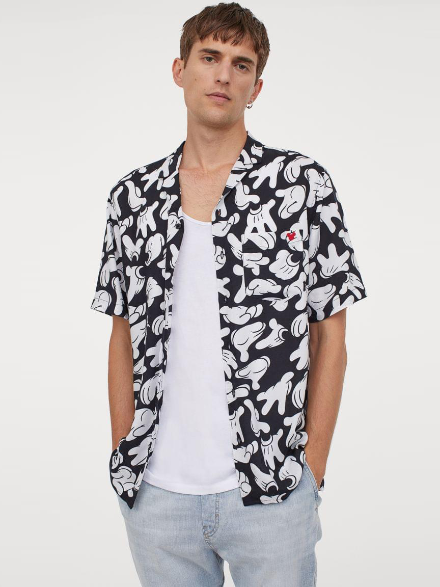 

Рубашка H&M 060818875  Черно-белая, Рубашка H&M 060818875 XL Черно-белая