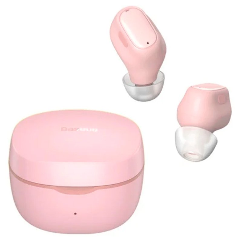 

Наушники гарнитура вакуумные Bluetooth v 5.0 Baseus WM01 Pink