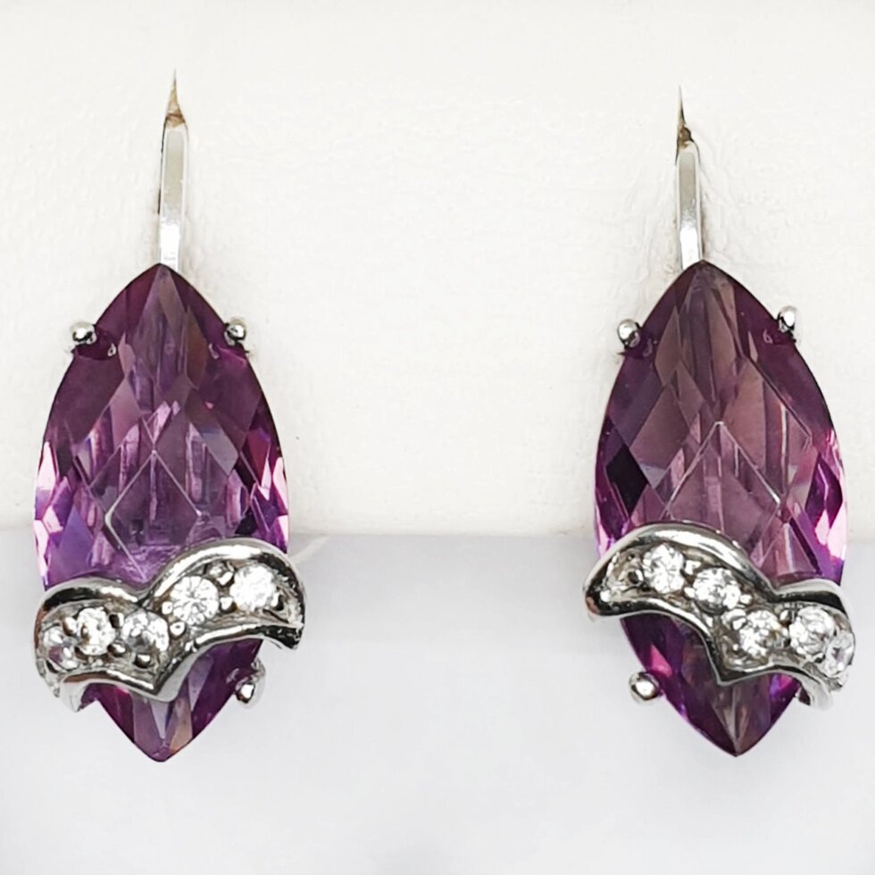 

Сережки серебряные с аметистом 3,58 г