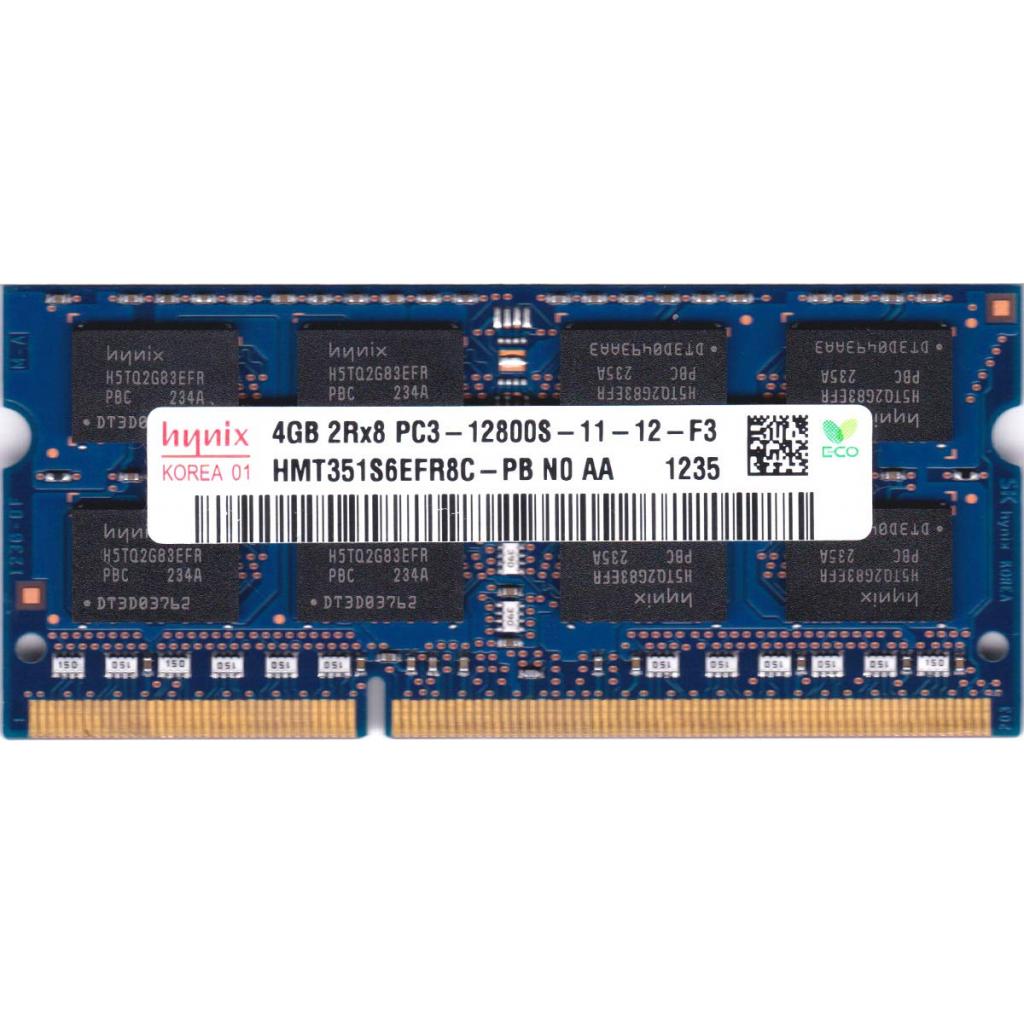 

Модуль памяти для ноутбука SoDIMM DDR3 4GB 1600 MHz Hynix (HMT351S6EFR8C-PB)