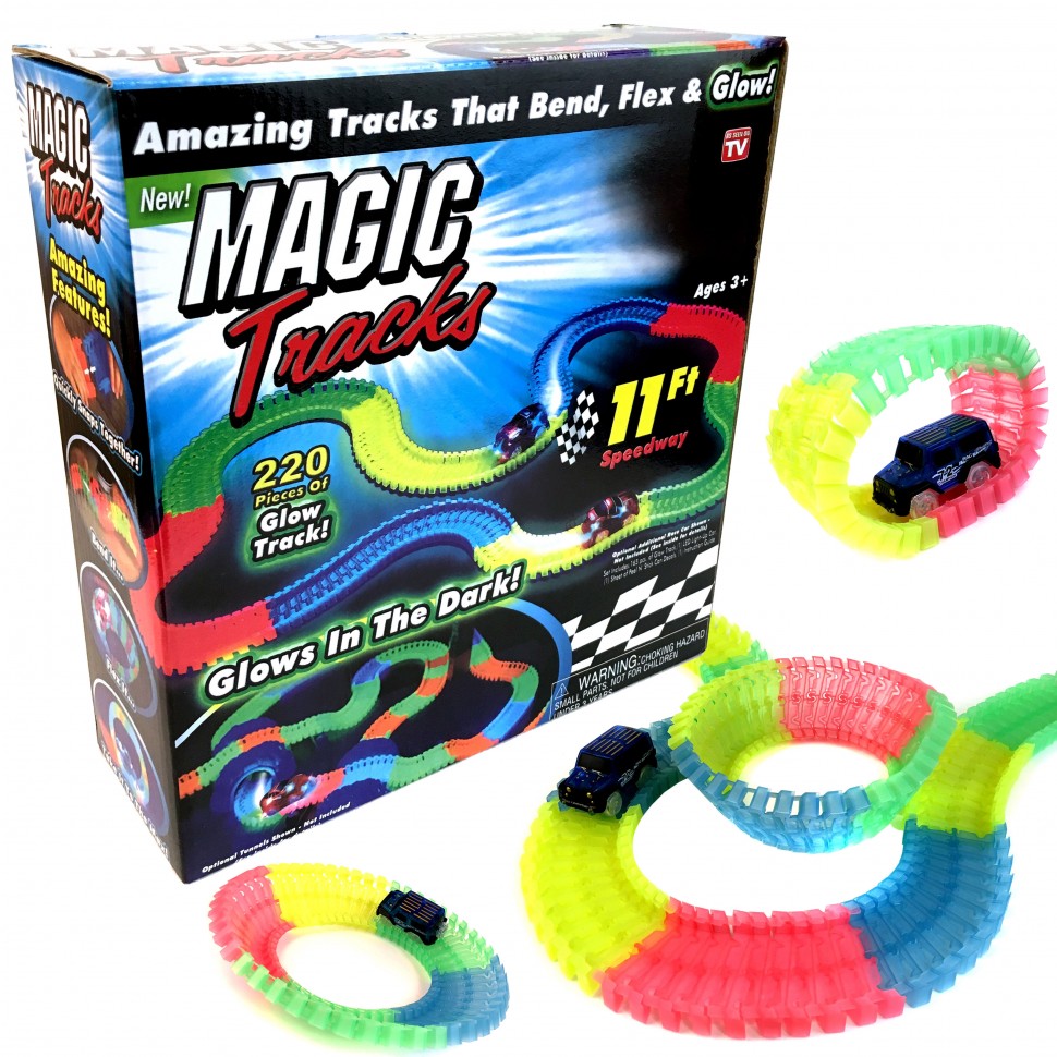 

Конструктор гоночная трасса Magic Tracks 220 деталей разноцветный