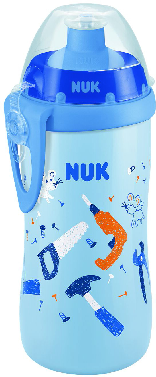

Поильник NUK Junior Cup с насадкой тяни-толкай 300 мл серый с оранжевым (4008600400462)