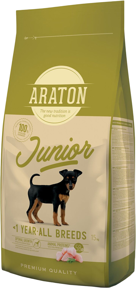 

Сухой корм ARATON Junior All Breeds для щенков 15 кг