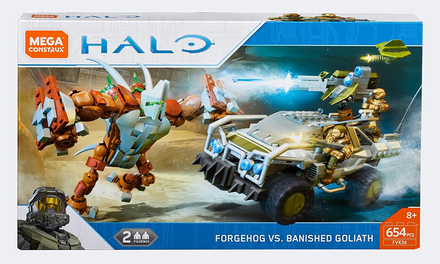

Конструктор Вепрь сержанта Форджа против Голиафа изгнанников Mega Construx Halo Forgehog Vs. Banished Goliath
