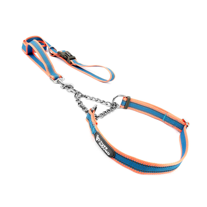 Ошейник удавка для собак с поводком TUFF HOUND TC001 Pink Blue XS (F ...
