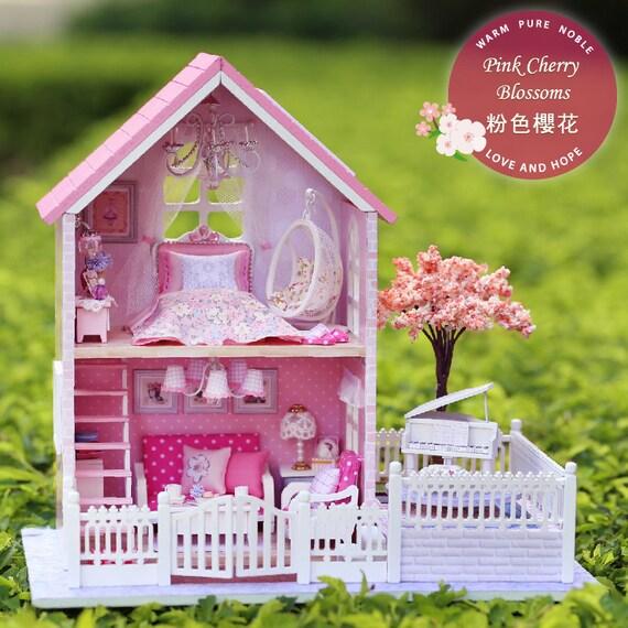 

Кукольный дом конструктор DIY Cute Room A-036-B Pink Cherry Blossom 3D Румбокс (F_6678-22886)