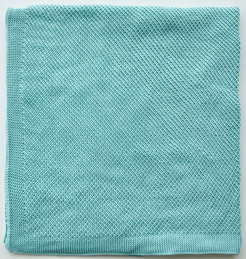 

Плед вязаный детский Добрый сон хлопок-акрил 120×90 см мятный (15-02/6)