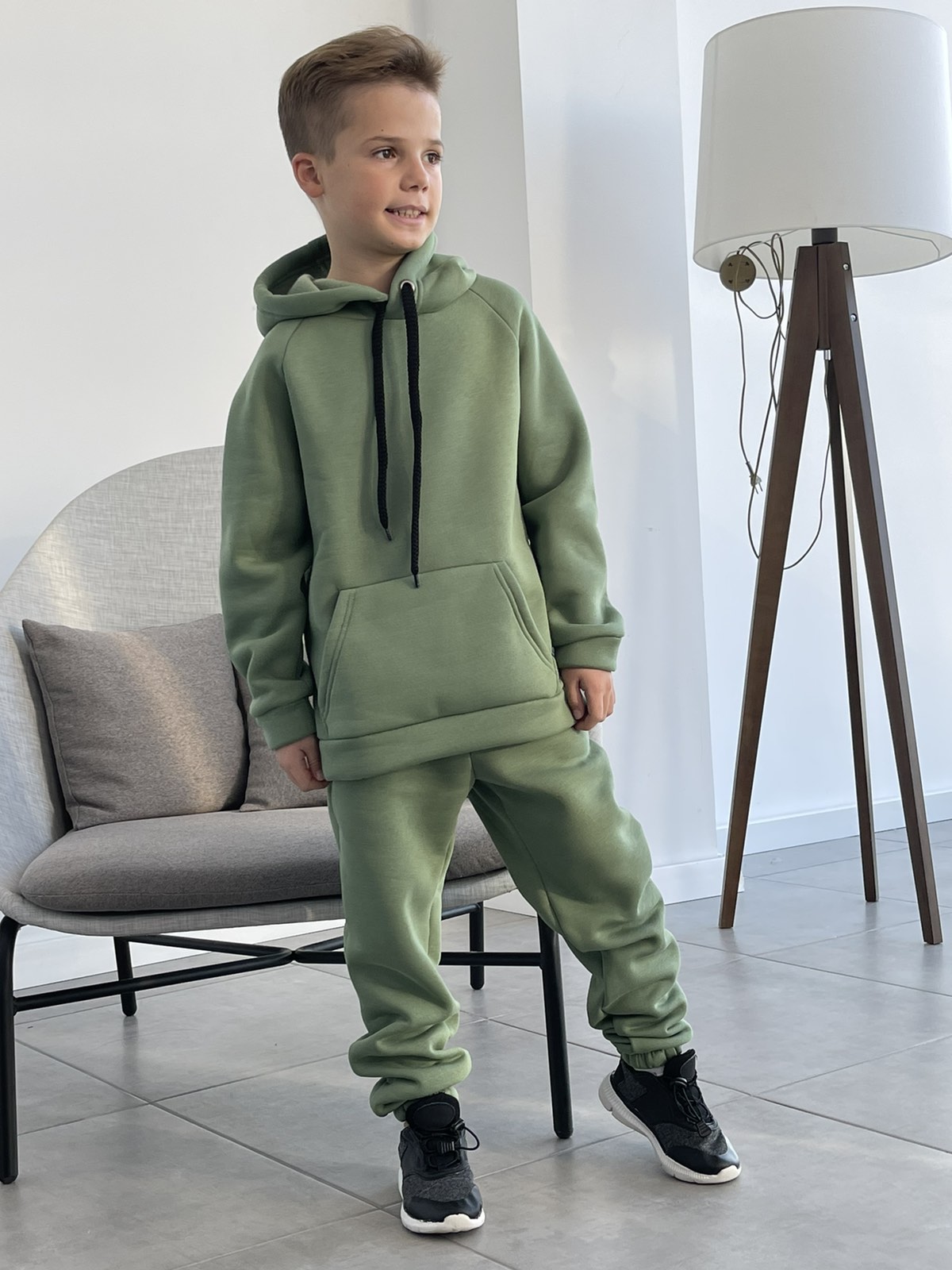 

Детский флисовый спортивный костюм для мальчиков, SY5501-оливковый-2 (12 лет 152 СМ)