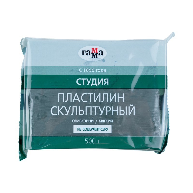 

Пластилин скульптурный мягкий оливкового цвета для профессиональных скульпторов и учащихся художественных Гамма