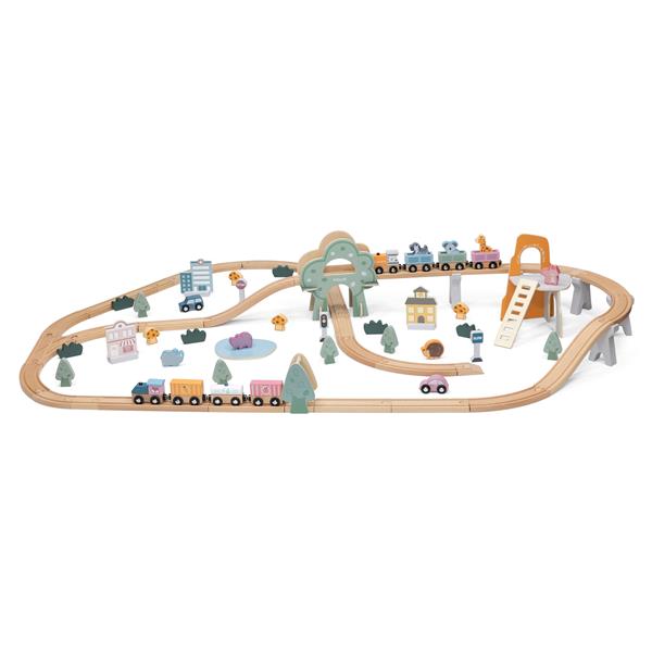 

Деревянная железная дорога Viga Toys PolarB 90 элементов (44067)