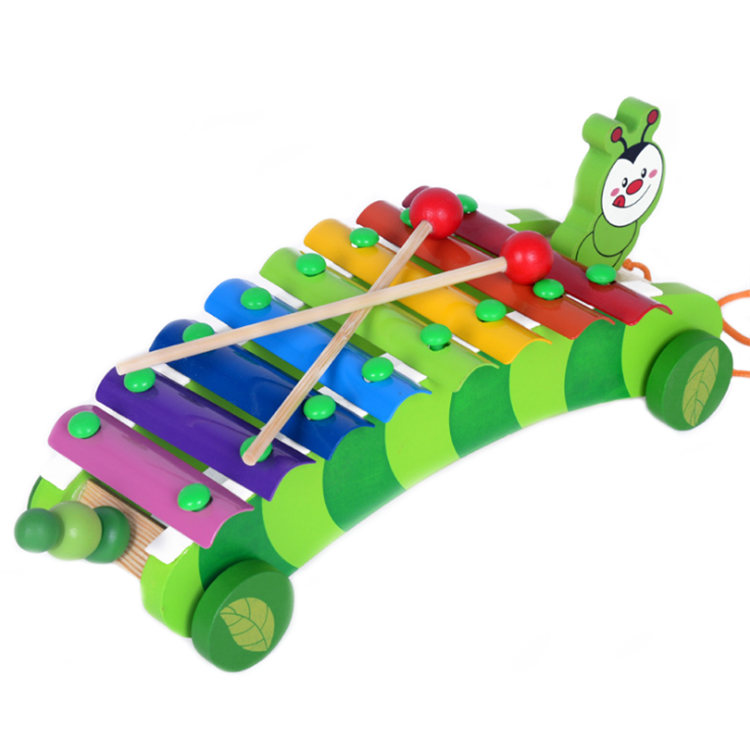 

Деревянная игрушка "Ксилофон" Metr+ 30 см (Гусеница) (MD 1659(Green))