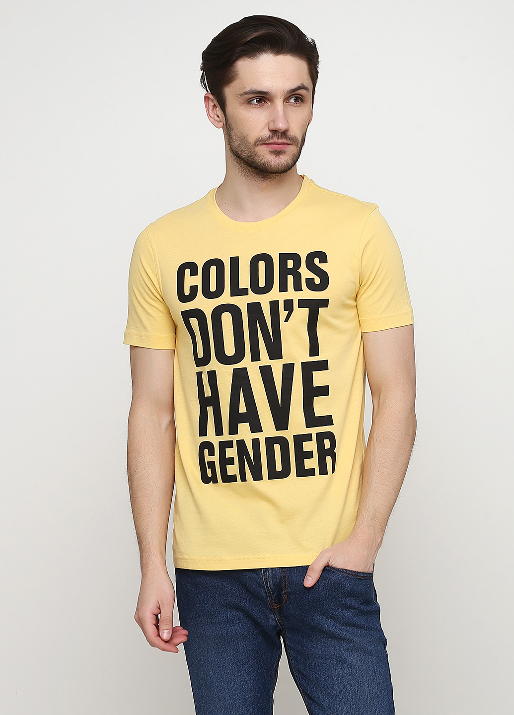 

Футболка United Colors of Benetton XS желтый-черный 3096J12F7_желт.ч.