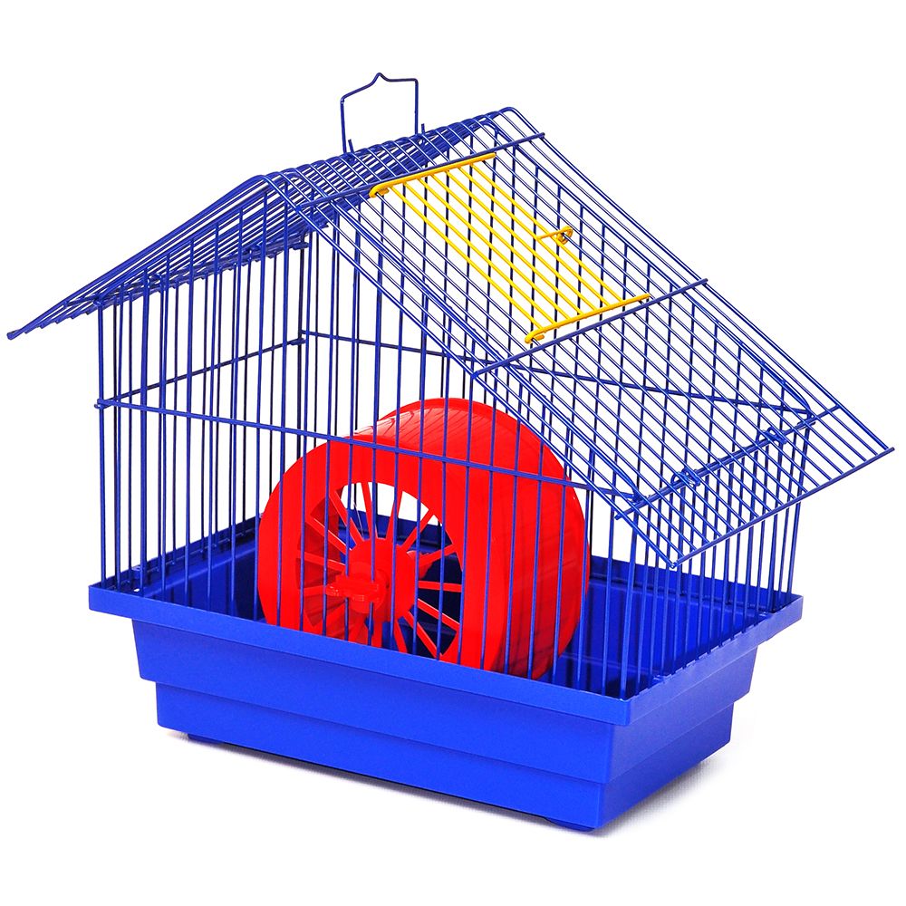 

Клетка для грызунов мелких Лори Домик 29 х 28 х 18 см покрытие краска Синяя (ПФ-37955)