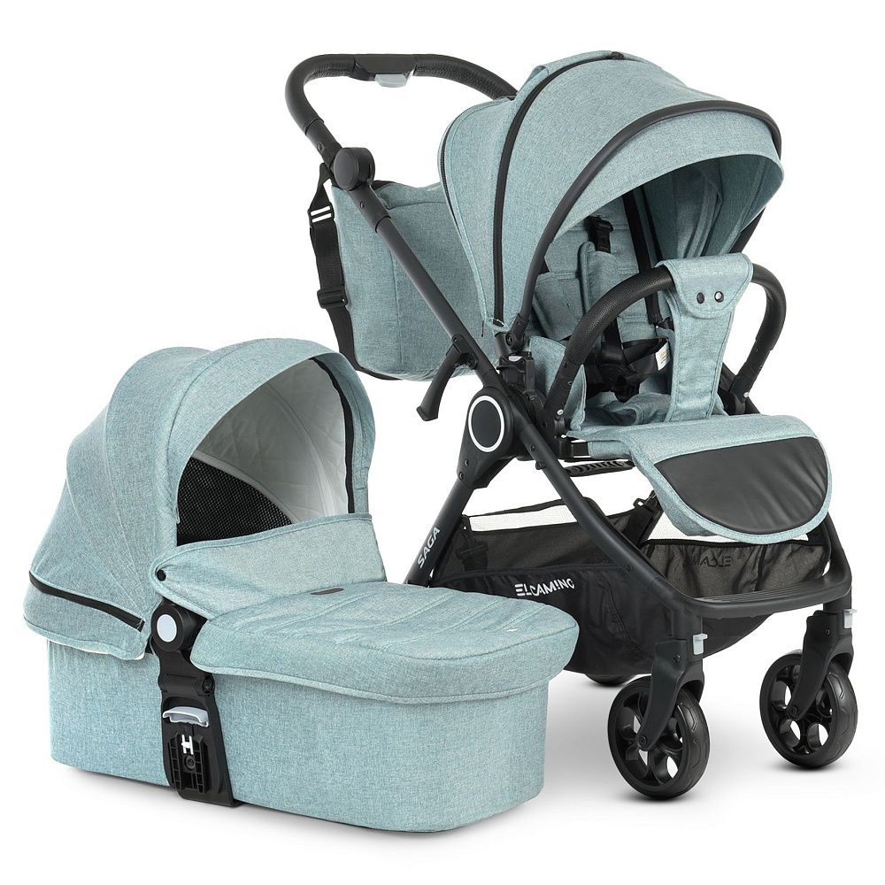 

Коляска универсальная 2в1 El Camino Saga ME 1085 (denim ash blue)