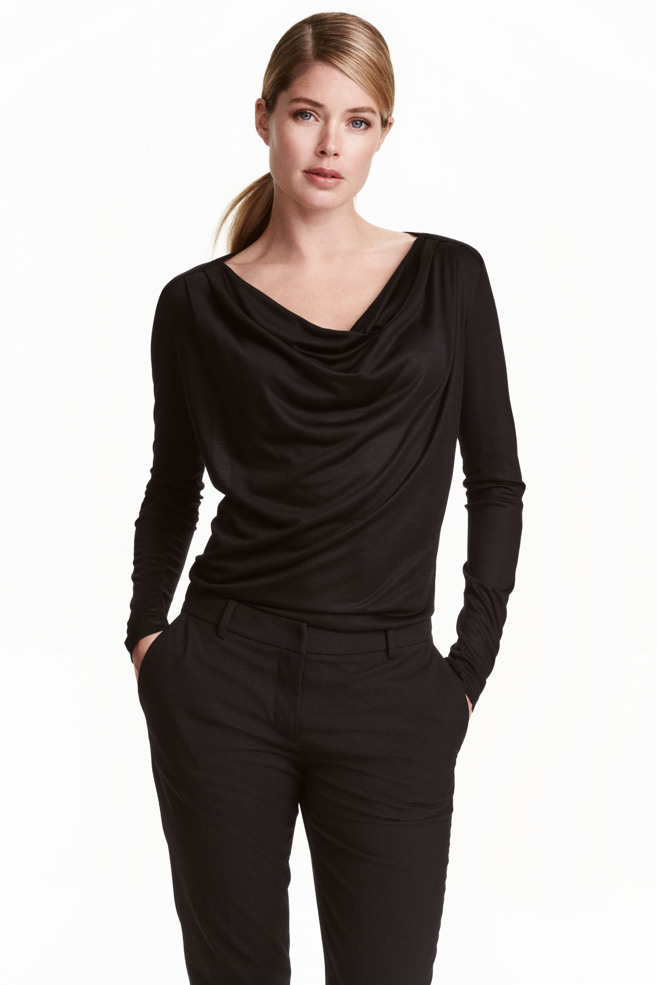 

Лонгслив H&M  Черный 427287_04, Лонгслив H&M XS Черный 427287_04