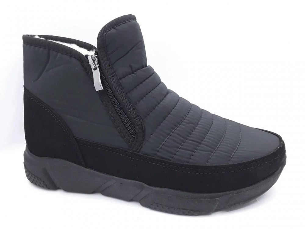 

Женские зимние ботинки Progres коротки на молнии черные 40 р. - 25,5 см 1248214757