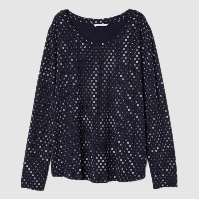 

Лонгслив H&M 6367217RP21  Темно-синий, Лонгслив H&M 6367217RP21 S Темно-синий