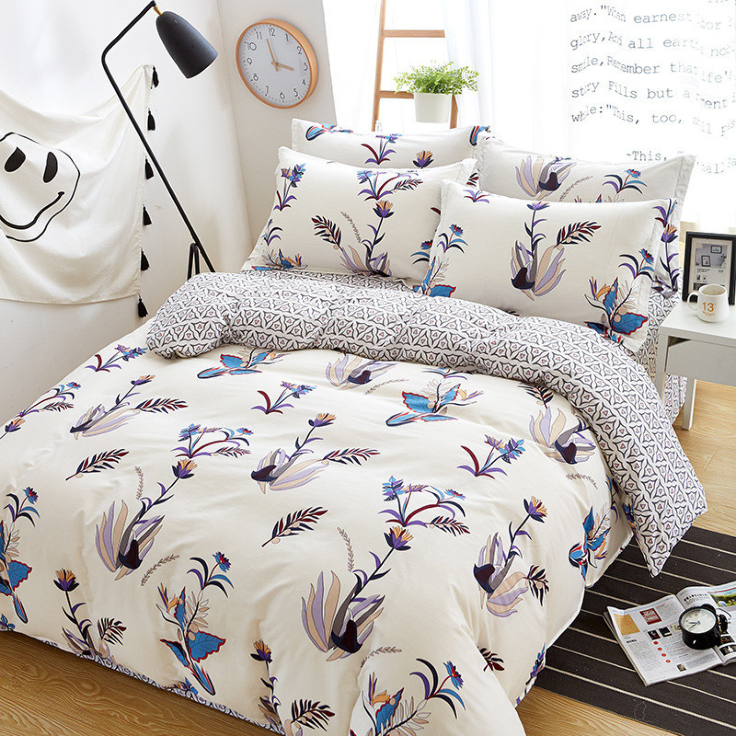 

Комплект постельного белья Луговые травы (полуторный+) Berni Home Белый