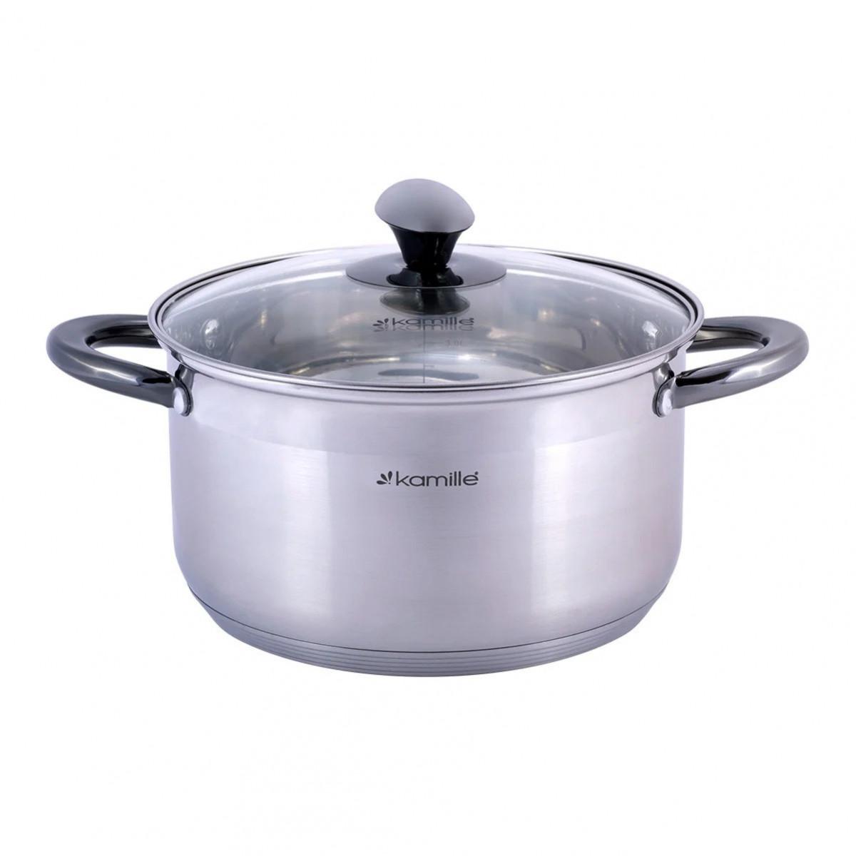 

Кастрюля из нержавеющей стали 4.5 л Kamille KM-4923