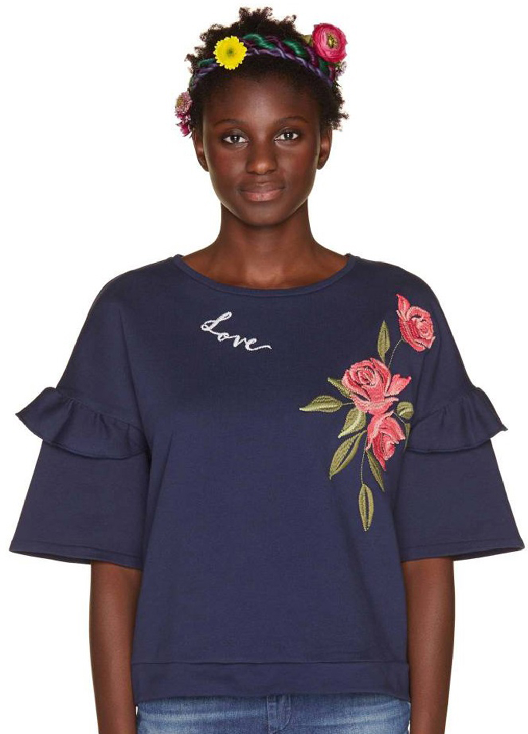 

Футболка United Colors of Benetton XS темно-синий-розовый-зеленый 3J70E10D3_роза