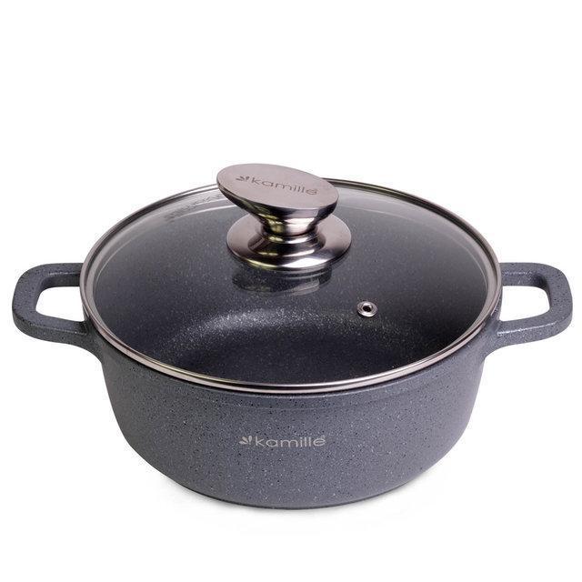 

Кастрюля из литого алюминия с антипригарным покрытием 4.5 л Kamille KM-4425