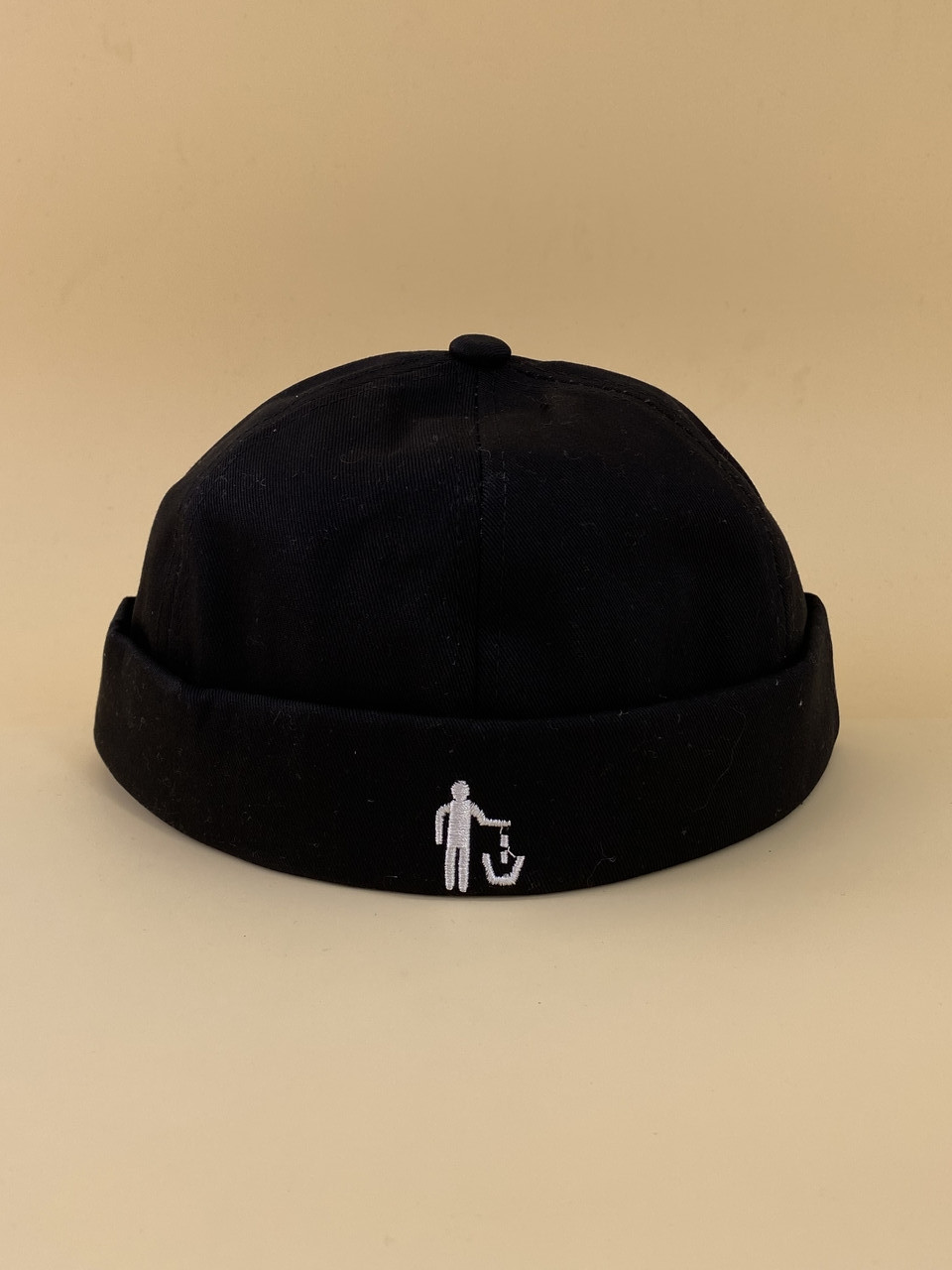 

Кепка докер / бейсболка без козырька / Docker cap / мужская кепка без козырька / шапка бини черная с рисунком