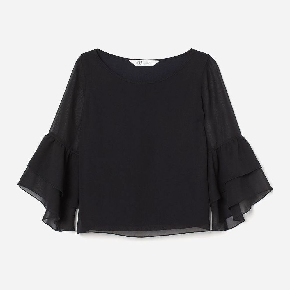 

Блуза H&M 0759628-0 140 см Черная (СА2000001641446)