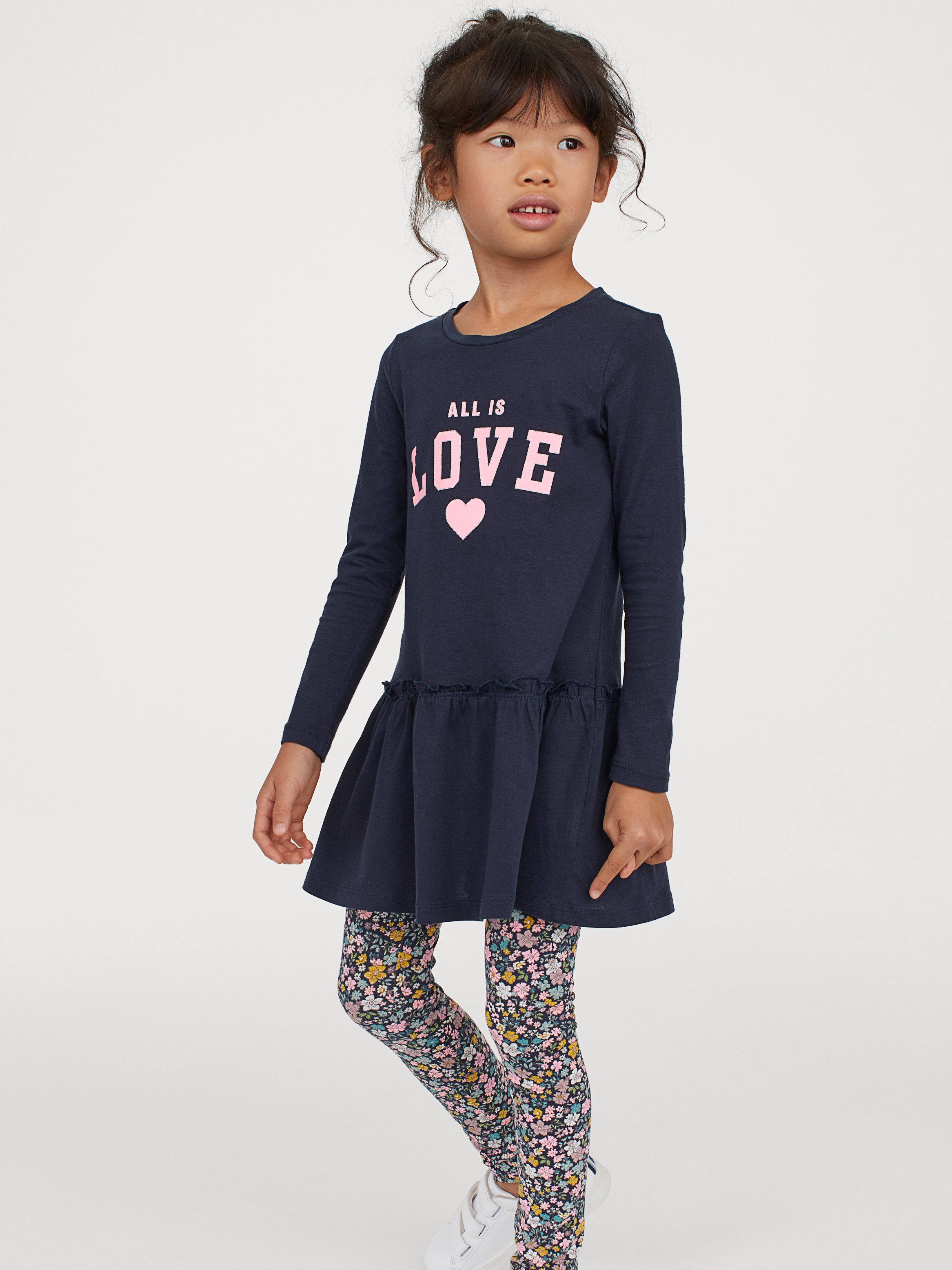 

Платье с длинными рукавами H&M 03-0761920-015 122-128 см Синее (СА2000001742570)