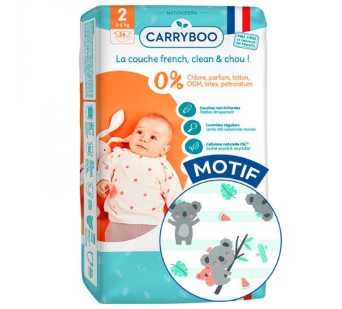 

Эко подгузники Carryboo размер 2 3-6 кг 56 шт