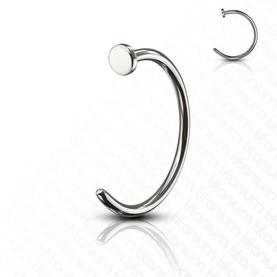 

Серьга полукольцо для пирсинга носа PiercedFish T23NOH1 из титана (0.6 мм, 8 мм)