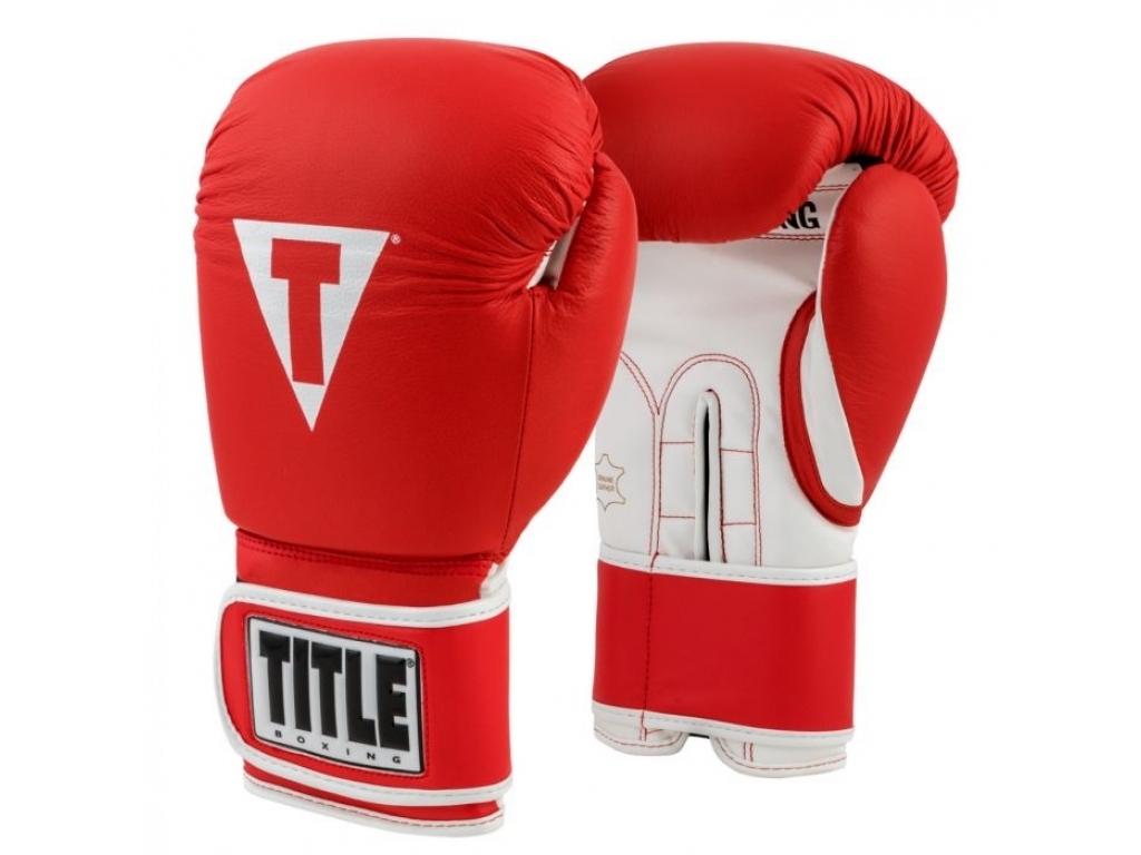 

Перчатки тренировочные TITLE Pro Style Leather Training Gloves 3.0 16 унций красный/белый (4555)