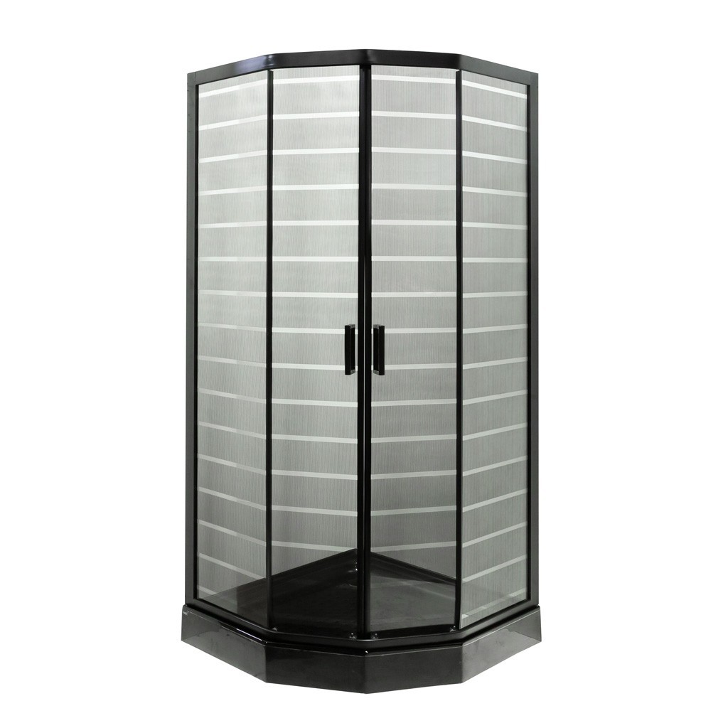 

Душевая кабина Ida Black P 92/5 B LN 90х90х205 (мелкий поддон)