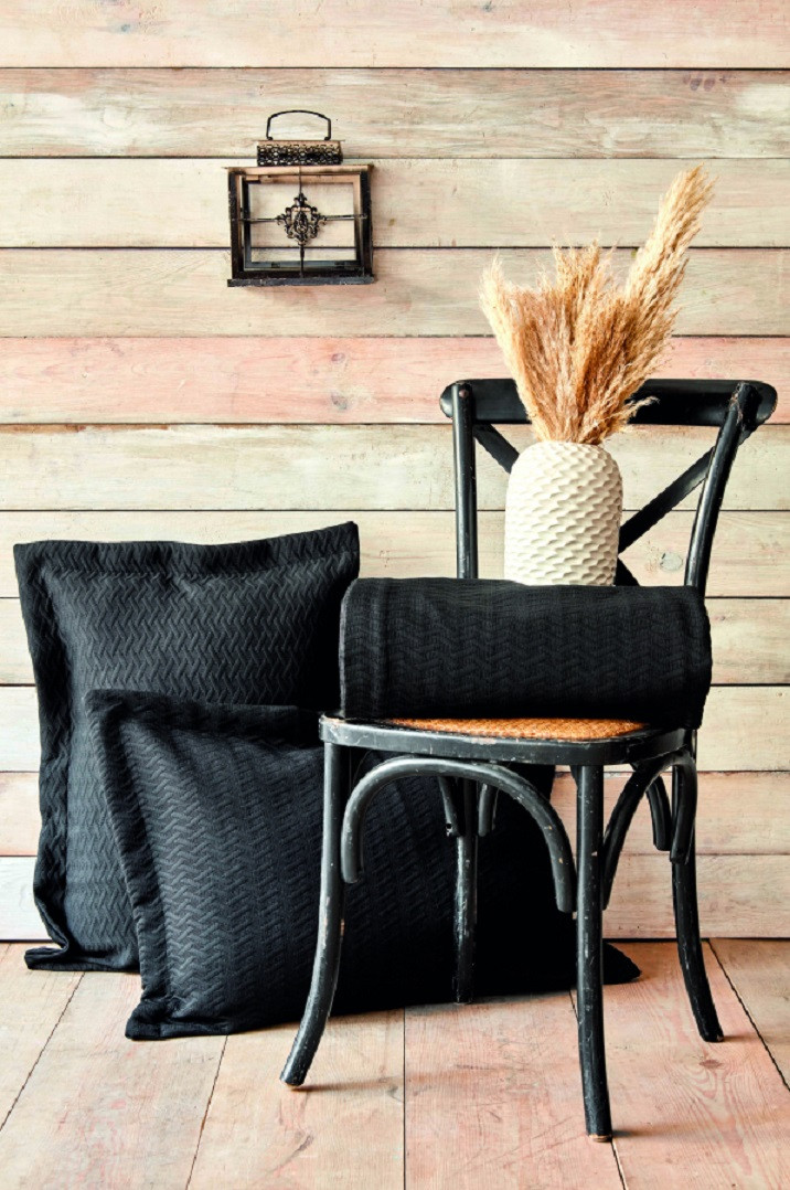 

Покрывало с наволочками Karaca Home - Charm bold siyah черный 250*240 евро