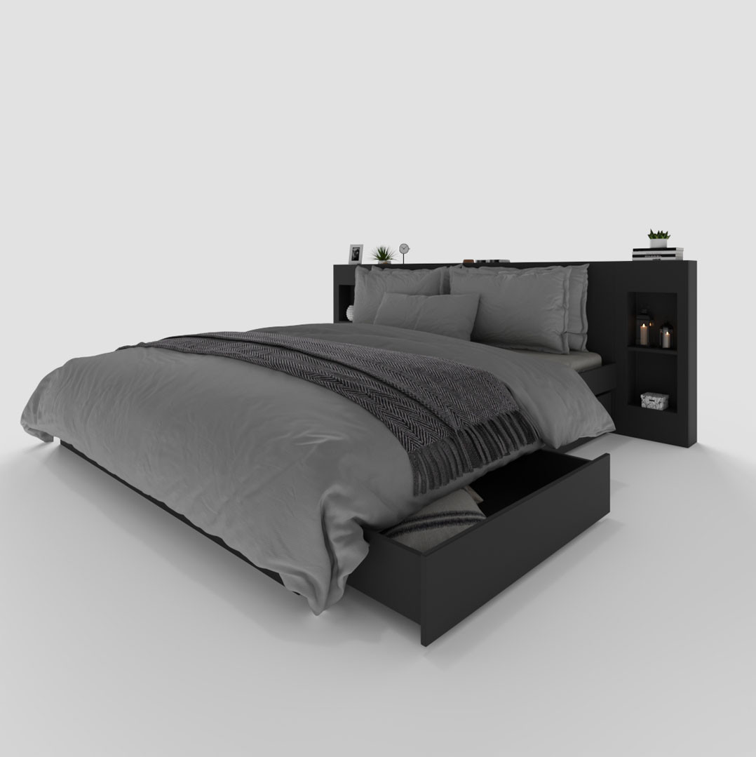 

Кровать с оганайзерами 1800 х 2000 WOSCO М.01.10333