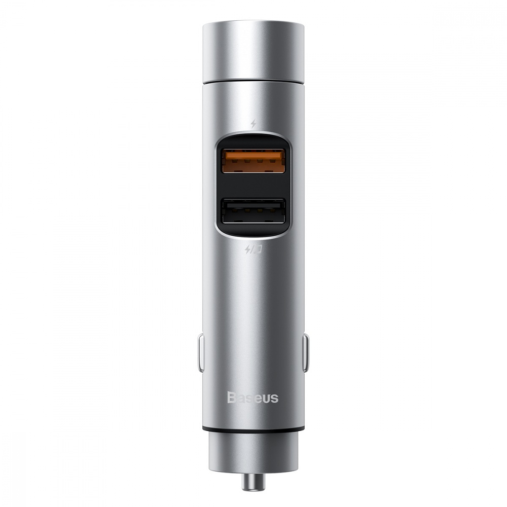 

Автомобильное ЗУ Baseus FM Launcher Energy Column PPS 2USB silver