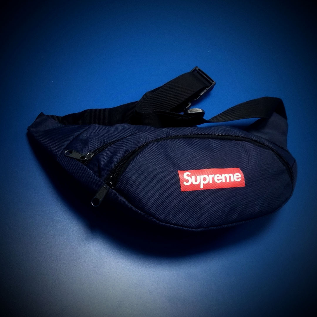 

Поясная сумка, Бананка, барсетка суприм Supreme. Темно синяя