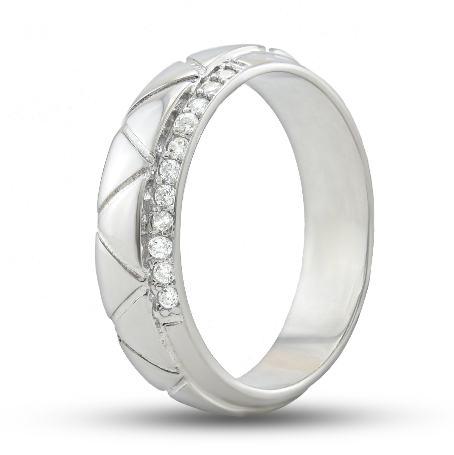 

Серебряное кольцо ps326r вставка белые фианиты 16