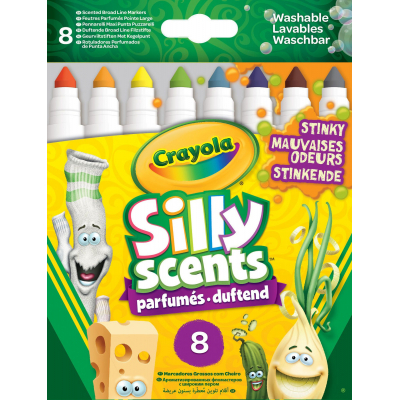 

Фломастеры Crayola Набор Silly Scents Шутник Washable с ароматом, 8 шт (256346.012)