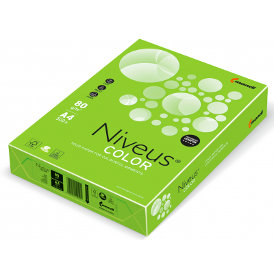 

Бумага Mondi Niveus COLOR NEON Green A4, 80g, 500sh (A4.80.NVN.NEOGN.500)